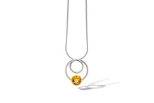 Load image into Gallery viewer, Citrine and London Blue Topaz pendant in sterling silver by Joryel Vera