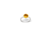 Load image into Gallery viewer, Blue Topaz and Citrine ring in sterling silver by Joryel Vera