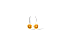 Load image into Gallery viewer, Blue Topaz and Citrine earrings in sterling silver by Joryel Vera