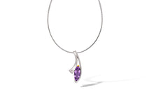 Load image into Gallery viewer, Green Amethyst and White Topaz pendant in sterling silver by Joryel Vera, style P6496