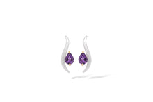 Load image into Gallery viewer, Amethyst and Blue Topaz earrings in sterling silver by Joryel Vera, style E9287 - view 4