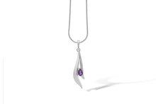 Load image into Gallery viewer, Amethyst and Blue Topaz pendant in sterling silver by Joryel Vera, style P7326 - view 6