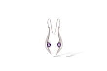 Load image into Gallery viewer, Garnet and Green Quartz earrings in sterling silver by Joryel Vera, style E9307 - view 3