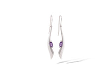 Load image into Gallery viewer, Blue Topaz and Peridot earrings in sterling silver by Joryel Vera, style E9306
