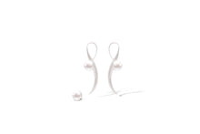 Load image into Gallery viewer, Pearl earrings in sterling silver by Joryel Vera, style E9325 - view 2