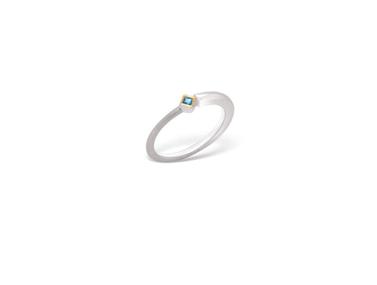 Amethyst and Blue Topaz ring in sterling silver by Joryel Vera, style R1185