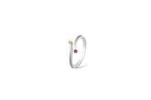 Load image into Gallery viewer, Blue Sapphire and Diamond ring in sterling silver by Joryel Vera, style R3466 - view 3