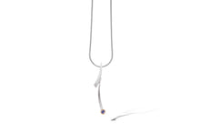 Load image into Gallery viewer, Blue Topaz and Garnet pendant in sterling silver by Joryel Vera, style P6124 - view 4