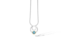 Load image into Gallery viewer, Citrine and London Blue Topaz pendant in sterling silver by Joryel Vera - view 2