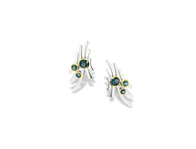 Load image into Gallery viewer, Amethyst and Blue Topaz earrings in sterling silver by Joryel Vera, style E9779 - view 4