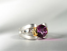 Load image into Gallery viewer, Amethyst and Garnet ring in sterling silver by Joryel Vera, style R5831 - view 2