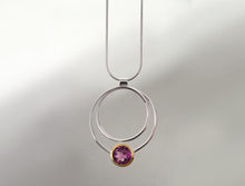 Load image into Gallery viewer, Green Amethyst and Amethyst pendant in sterling silver by Joryel Vera, style P6476 - view 6