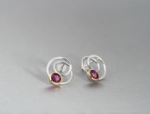 Load image into Gallery viewer, Amethyst and Blue Topaz earrings in sterling silver by Joryel Vera, style E7798 - view 2