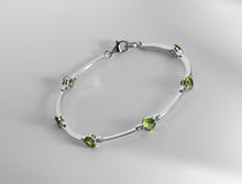 Load image into Gallery viewer, Amethyst and Blue Topaz bracelet in sterling silver by Joryel Vera, style B1111 - view 3