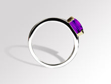Load image into Gallery viewer, Amethyst and Blue Topaz ring in sterling silver by Joryel Vera, style R6096 - view 3
