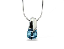 Load image into Gallery viewer, Amethyst and Blue Topaz pendant in sterling silver by Joryel Vera, style P6128 - view 4