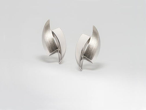 Diamond earrings in sterling silver by Joryel Vera, style E2664