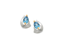 Load image into Gallery viewer, Amethyst and Blue Topaz earrings in sterling silver by Joryel Vera, style E9300 - view 4