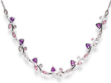 Load image into Gallery viewer, Blue Topaz and Sky Blue Topaz necklace in sterling silver by Joryel Vera, style N2077 - view 3