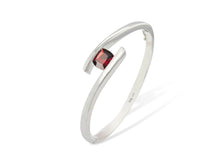 Load image into Gallery viewer, Garnet and London Blue Topaz bracelet in sterling silver by Joryel Vera, style B1686