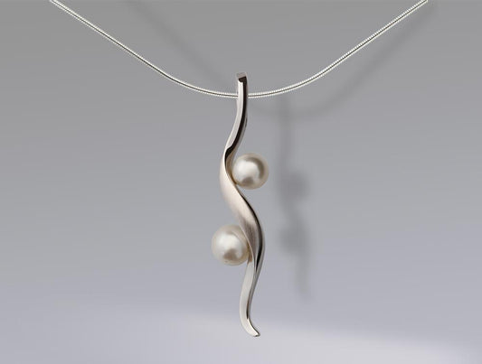 Pearl pendant in sterling silver by Joryel Vera, style P6716