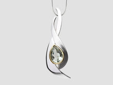 Load image into Gallery viewer, Amethyst and Citrine pendant in sterling silver by Joryel Vera, style P6546 - view 3