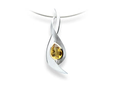 Load image into Gallery viewer, Amethyst and Citrine pendant in sterling silver by Joryel Vera, style P6546 - view 4