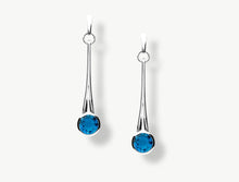 Load image into Gallery viewer, Green Amethyst and Amethyst earrings in sterling silver by Joryel Vera, style E7801 - view 4