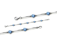 Load image into Gallery viewer, Amethyst and Blue Topaz bracelet in sterling silver by Joryel Vera, style B1111 - view 13