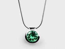 Load image into Gallery viewer, Blue Topaz and Green Amethyst pendant in sterling silver by Joryel Vera, style P2760 - view 2