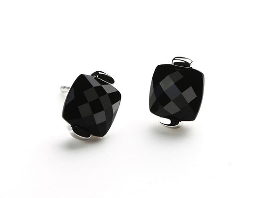 Black Onyx earrings in sterling silver by Joryel Vera, style E3916