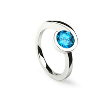 Load image into Gallery viewer, Amethyst and Blue Topaz ring in sterling silver by Joryel Vera, style R4285