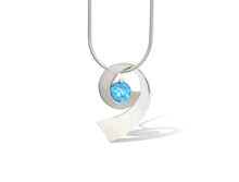 Load image into Gallery viewer, Amethyst and Blue Topaz pendant in sterling silver by Joryel Vera, style P7373 - view 5