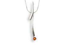 Load image into Gallery viewer, Blue Topaz and Garnet pendant in sterling silver by Joryel Vera, style P6124 - view 2