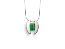 Load image into Gallery viewer, Blue Topaz and Garnet pendant in sterling silver by Joryel Vera, style P4747 - view 4