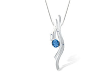 Load image into Gallery viewer, Amethyst and Blue Topaz pendant in sterling silver by Joryel Vera, style P6115 - view 5