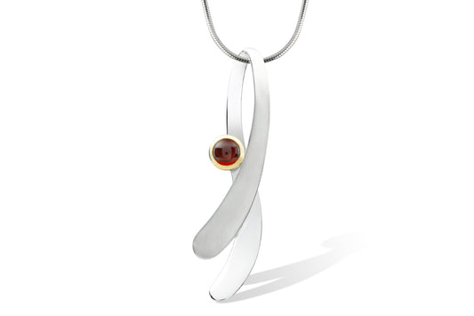 Garnet and Blue Topaz pendant in sterling silver by Joryel Vera, style P6471