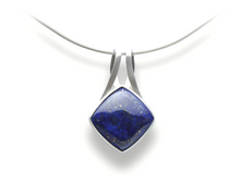 Load image into Gallery viewer, Lapis Lazuli and Rose Quartz pendant in sterling silver by Joryel Vera, style P6474 - view 2