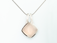 Load image into Gallery viewer, Lapis Lazuli and Rose Quartz pendant in sterling silver by Joryel Vera, style P6474