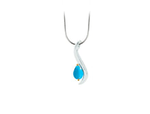 Load image into Gallery viewer, London Blue Topaz and Blue Topaz pendant in sterling silver by Joryel Vera, style P7310 - view 2
