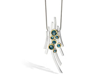 Load image into Gallery viewer, Amethyst and Blue Topaz pendant in sterling silver by Joryel Vera, style P7354 - view 3