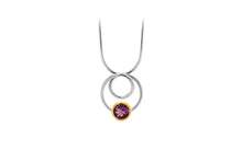 Load image into Gallery viewer, Citrine and London Blue Topaz pendant in sterling silver by Joryel Vera - view 8