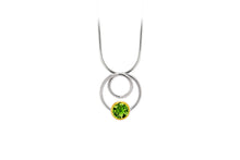 Load image into Gallery viewer, Citrine and London Blue Topaz pendant in sterling silver by Joryel Vera - view 6