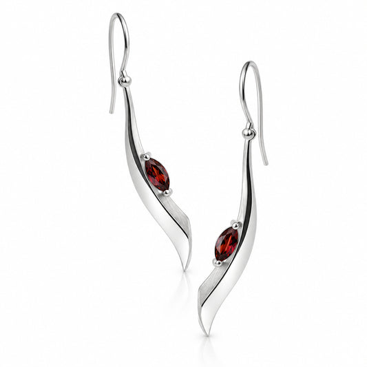 Blue Topaz and Peridot earrings in sterling silver by Joryel Vera, style E9306 - view 3