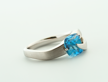 Load image into Gallery viewer, Amethyst and Blue Topaz ring in sterling silver by Joryel Vera, style R5825 - view 3