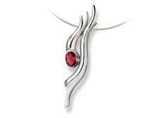Load image into Gallery viewer, Amethyst and Blue Topaz pendant in sterling silver by Joryel Vera, style P6115 - view 3