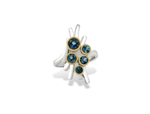 Load image into Gallery viewer, Amethyst and Blue Topaz ring in sterling silver by Joryel Vera, style R7186 - view 6