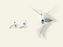 Load image into Gallery viewer, Amethyst and Blue Topaz jewelry set in sterling silver by Joryel Vera