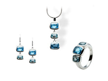 Load image into Gallery viewer, Honey Quartz and Smokey Quartz jewelry set in sterling silver by Joryel Vera
