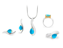 Load image into Gallery viewer, Garnet and London Blue Topaz jewelry set in sterling silver by Joryel Vera, style SET255 - view 6